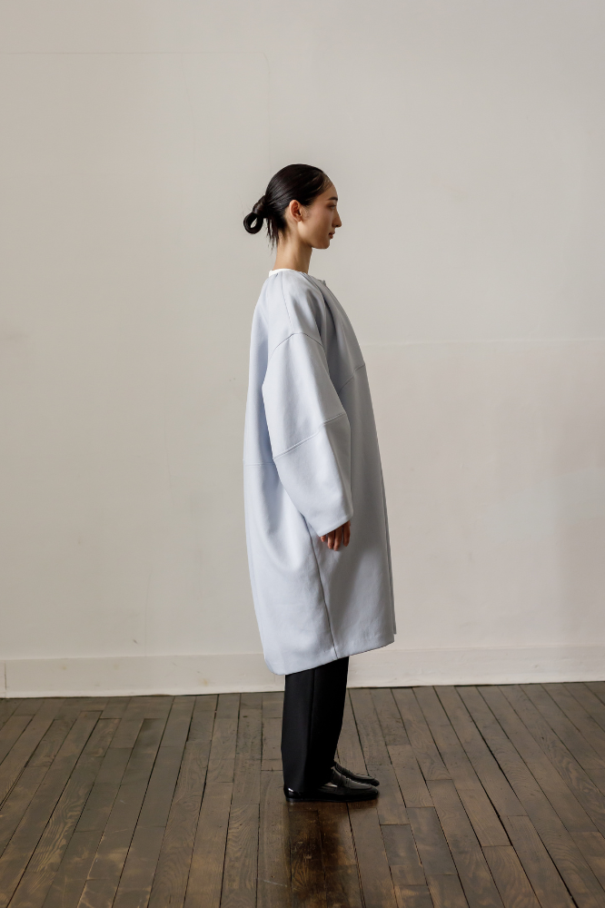 Cocoon coat(Sax blue)