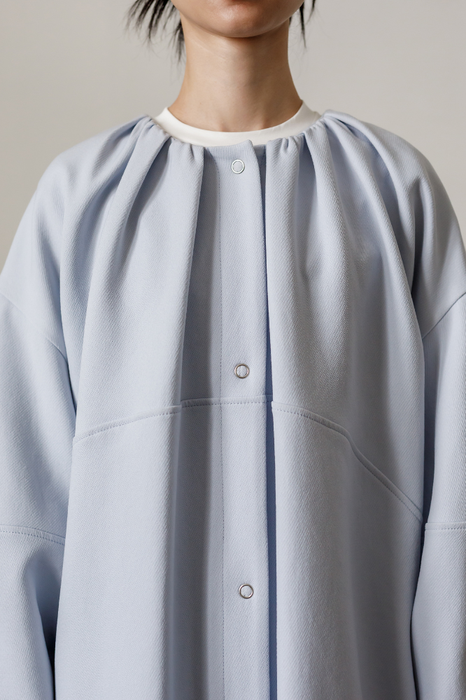 Cocoon coat(Sax blue)