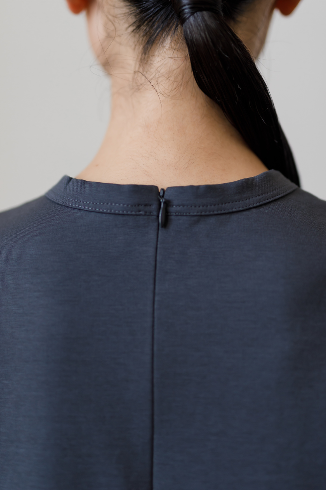 Satin Frill pullover(Gray)