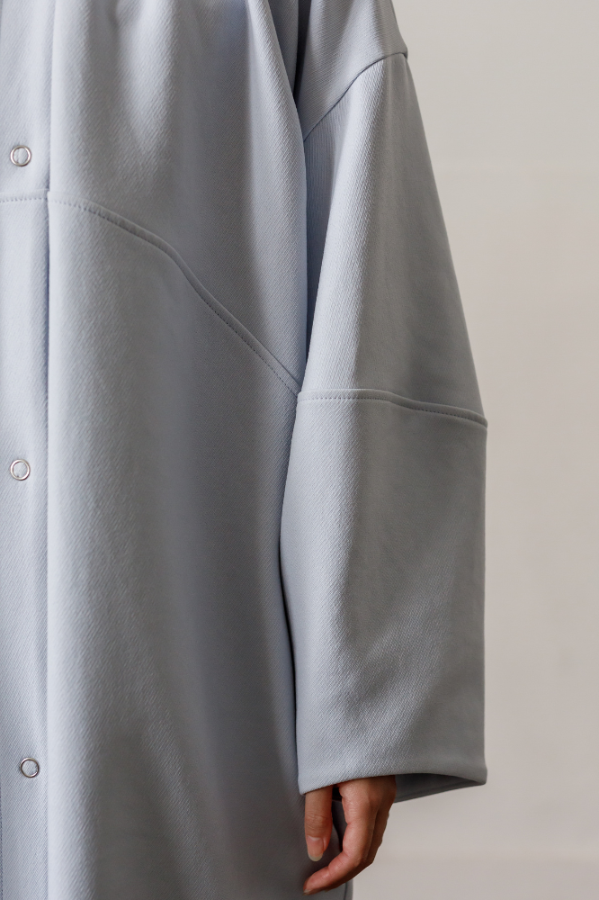 Cocoon coat(Sax blue)