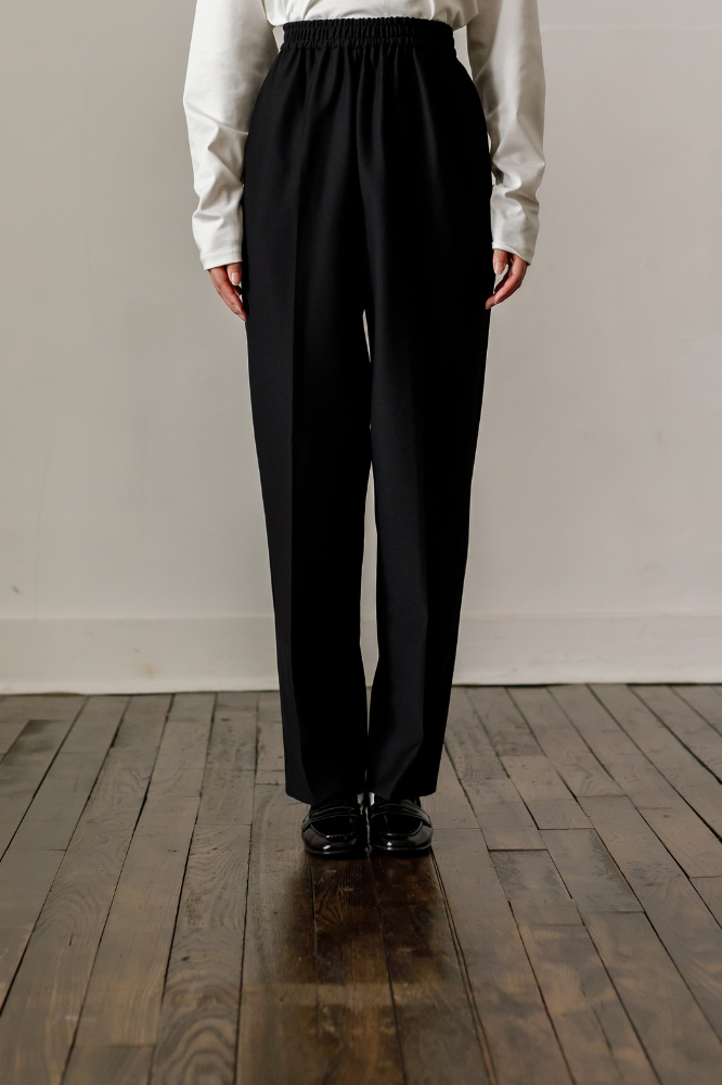 Handsome Straight pants(Black)