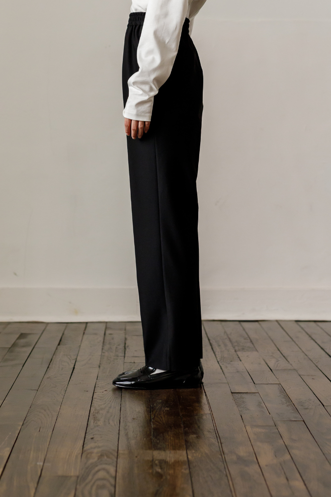 Handsome Straight pants(Black)