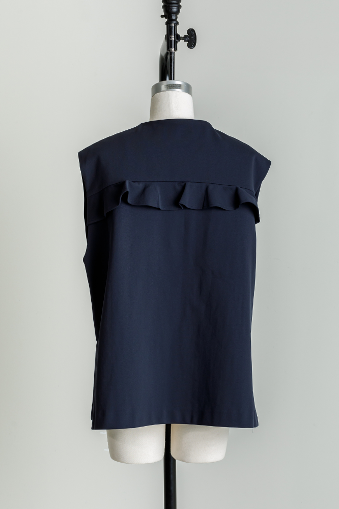 Frill vest(Navy)