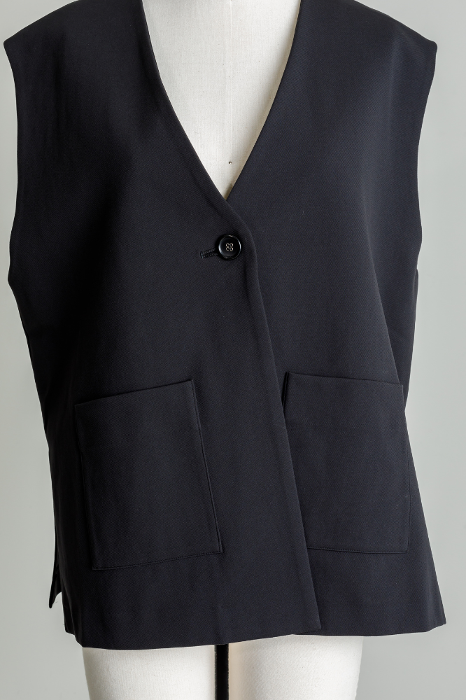 Frill vest(Black)