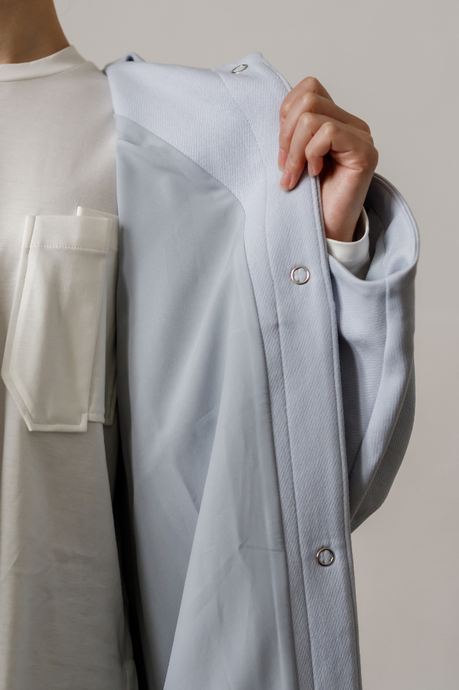 Cocoon coat(Sax blue)