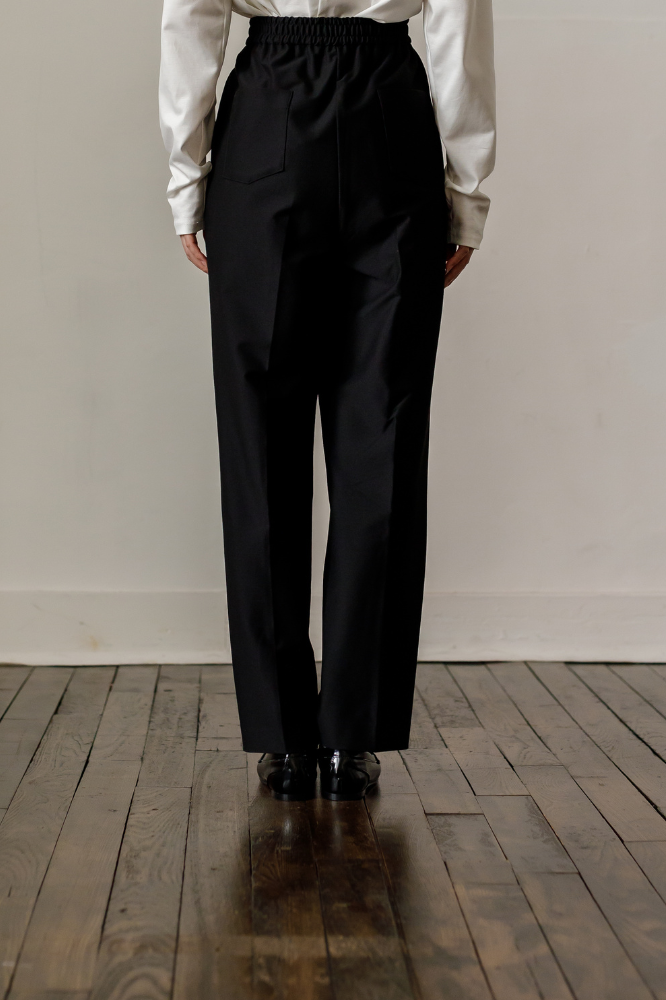 Handsome Straight pants(Black)
