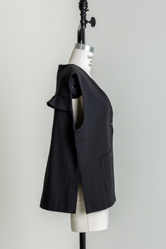 Frill vest(Black)