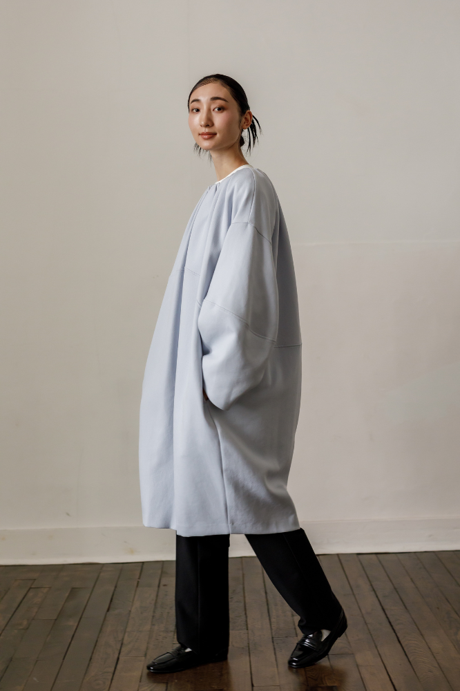 Cocoon coat(Sax blue)