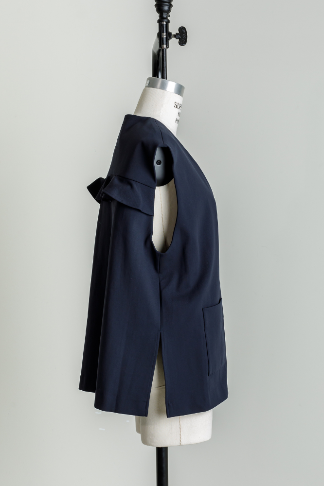 Frill vest(Navy)