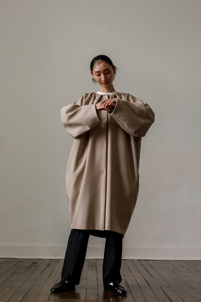 Cocoon coat(Beige)