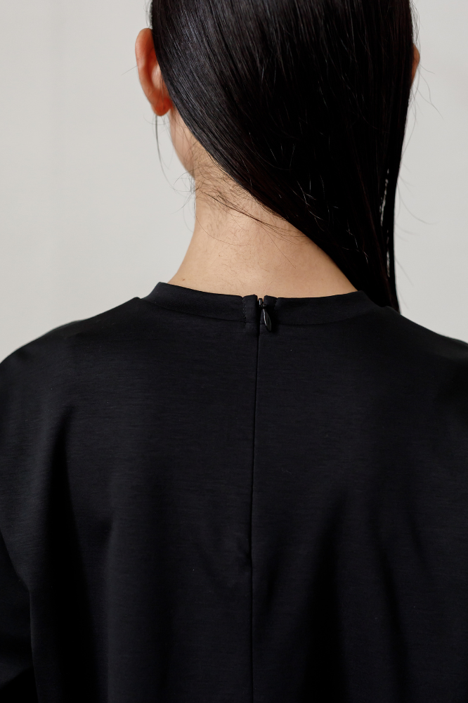 Smooth Pocket pullover(Black)