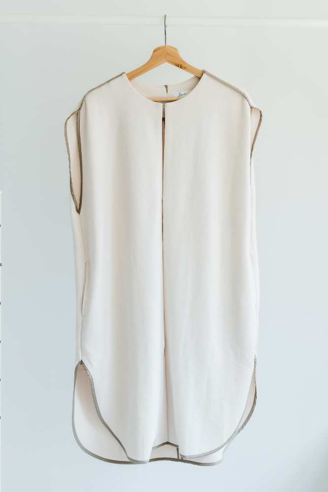 Piping gilet(Ecru)
