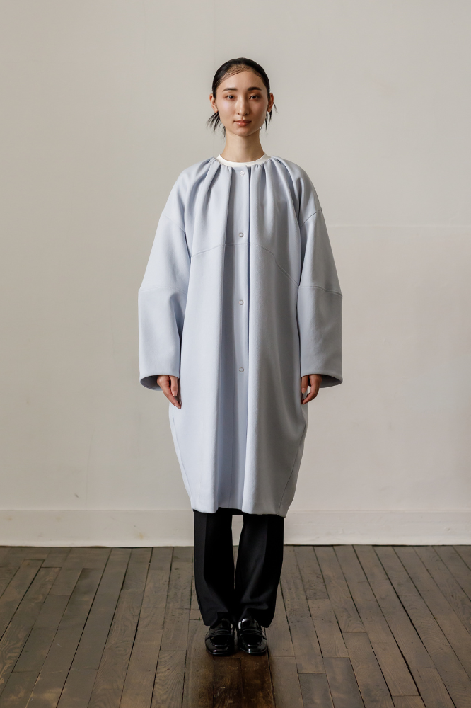 Cocoon coat(Sax blue)