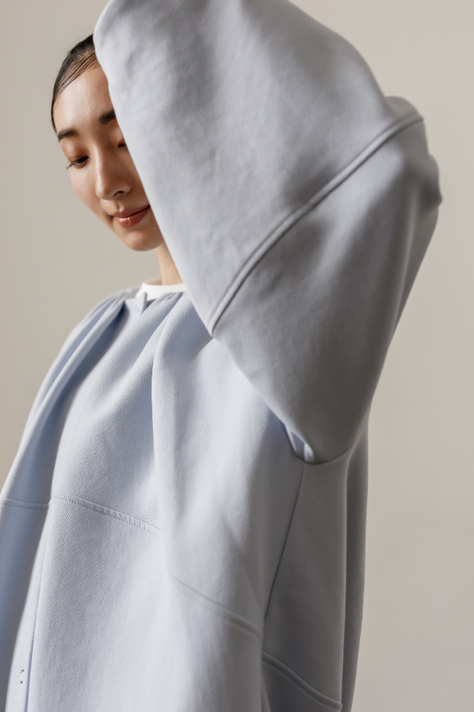 Cocoon coat(Sax blue)