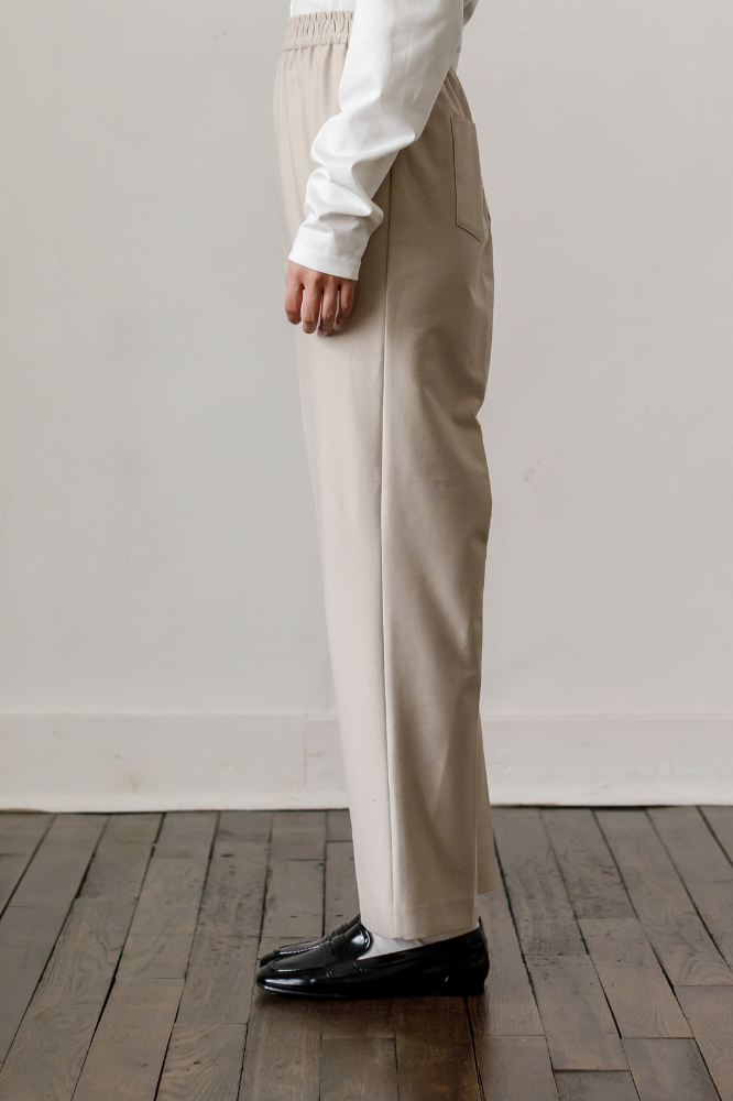 Handsome Straight pants(Beige)