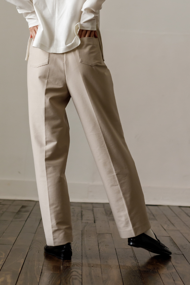 Handsome Straight pants(Beige)