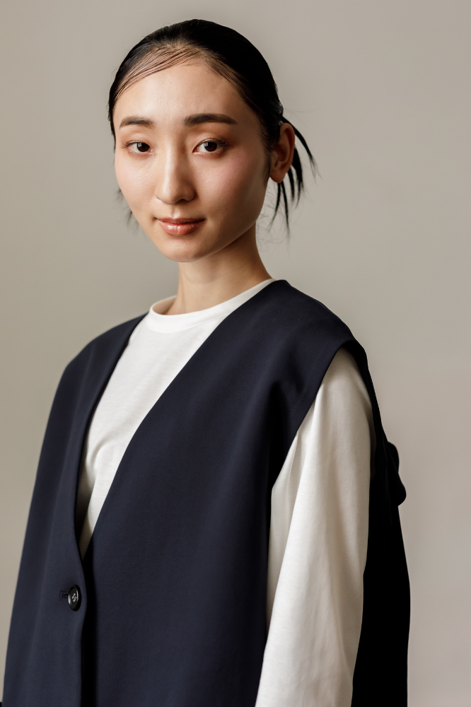 Frill vest(Navy)
