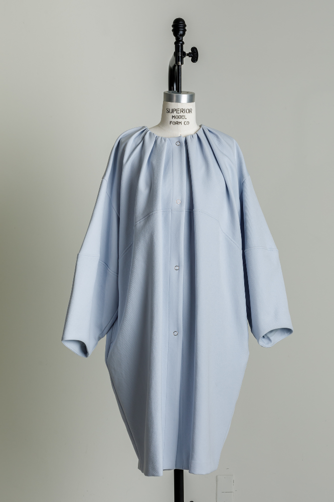 Cocoon coat(Sax blue)