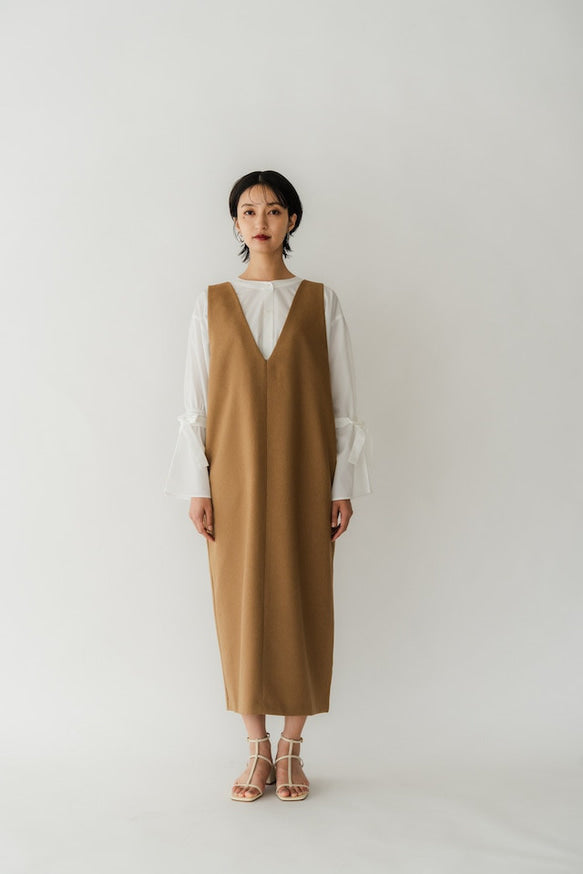 2way Frill dress(camel)
