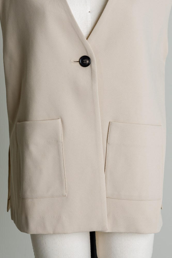 Frill vest(Beige)