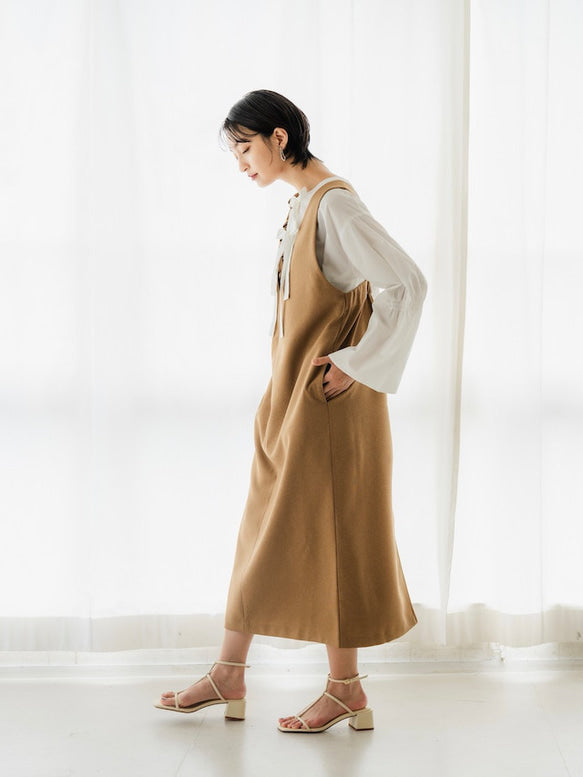 2way Frill dress(camel)