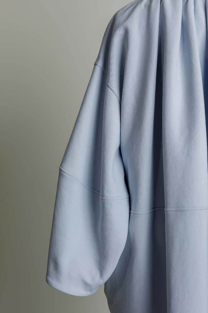 Cocoon coat(Sax blue)