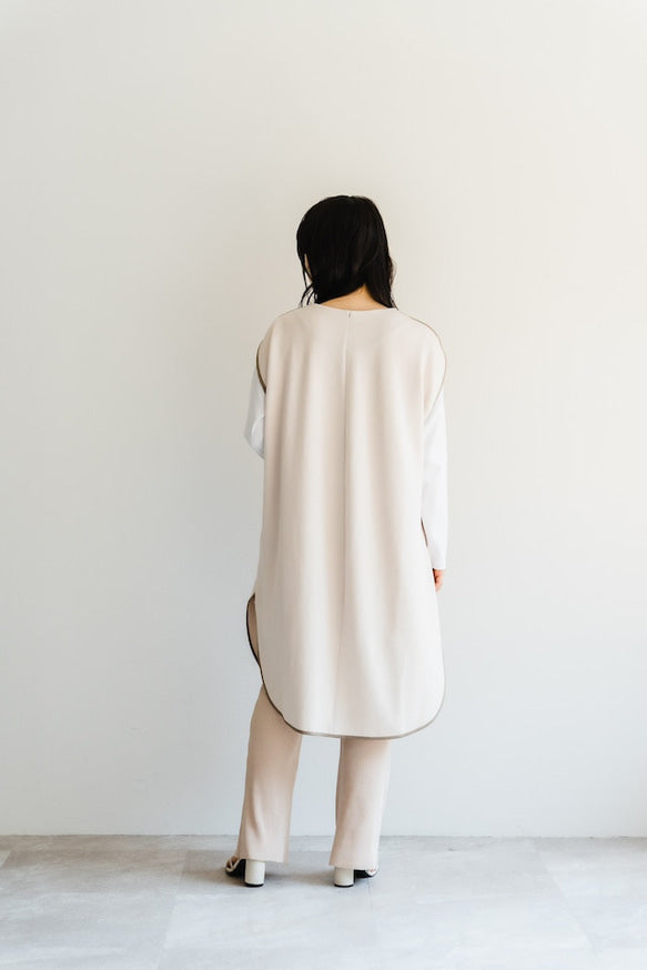 Piping gilet(Ecru)