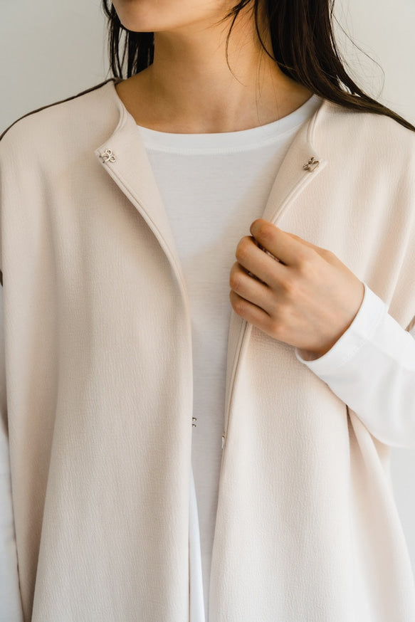 Piping gilet(Ecru)