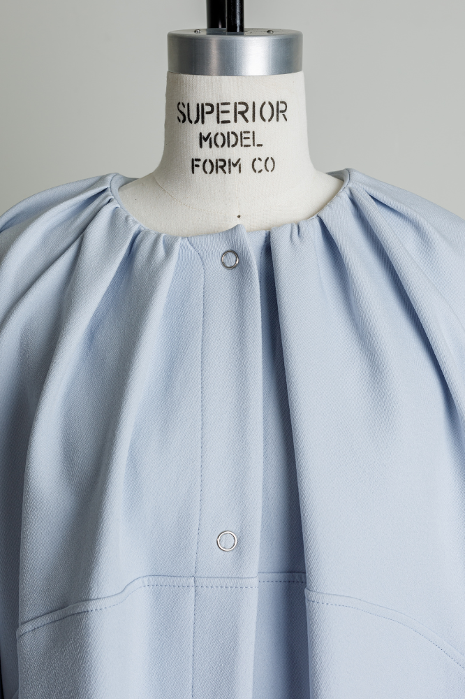 Cocoon coat(Sax blue)