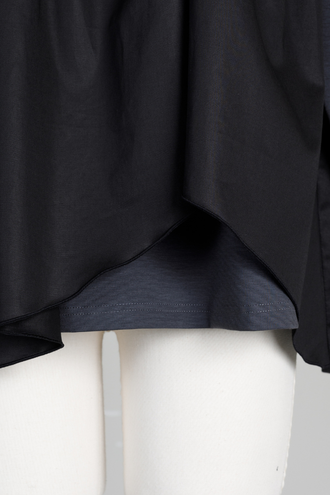 Satin Frill pullover(Gray)