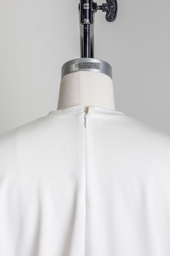 Smooth Pocket pullover(White)