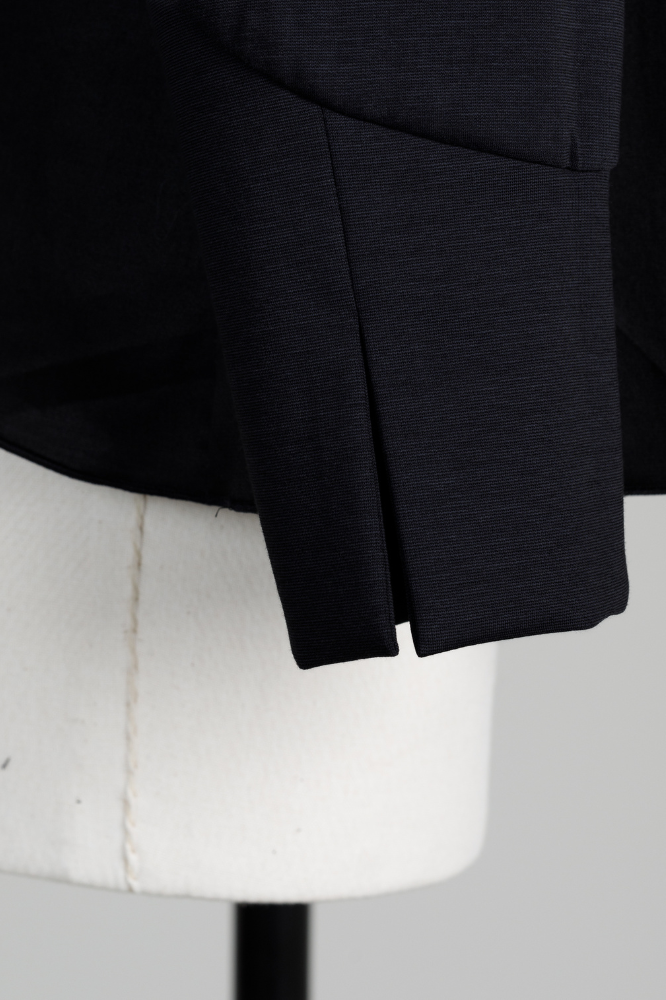 Satin Frill pullover(Black)