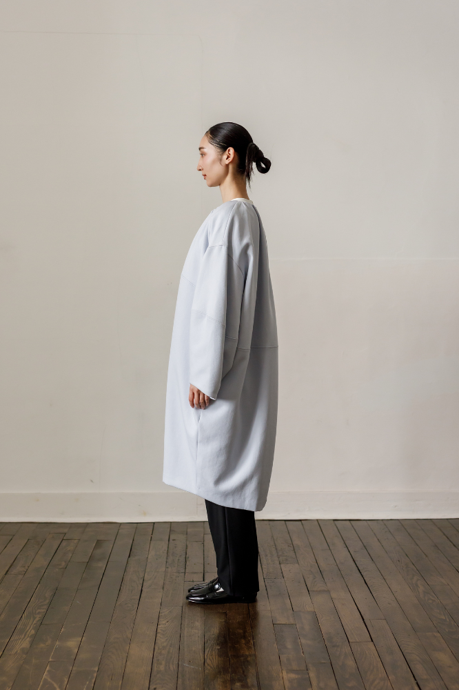 Cocoon coat(Sax blue)