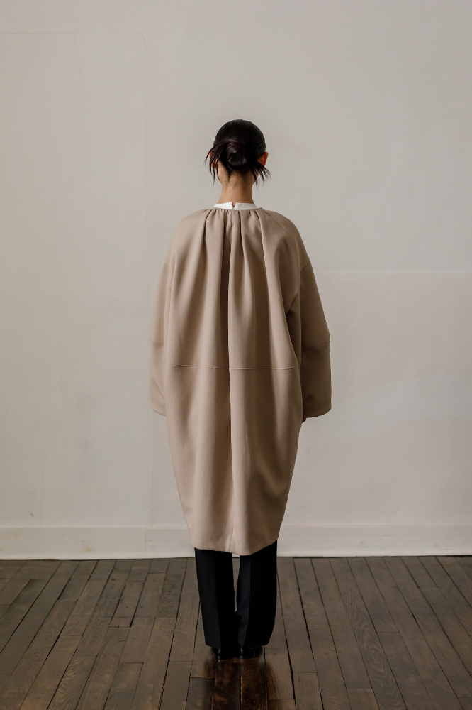 Cocoon coat(Beige)