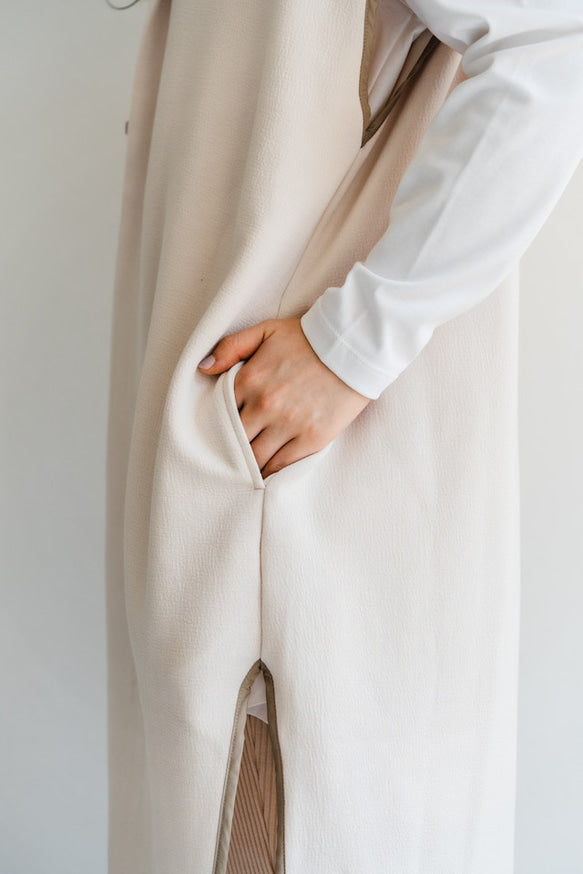 Piping gilet(Ecru)