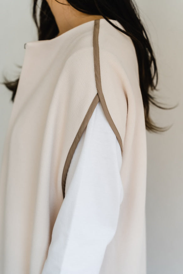 Piping gilet(Ecru)