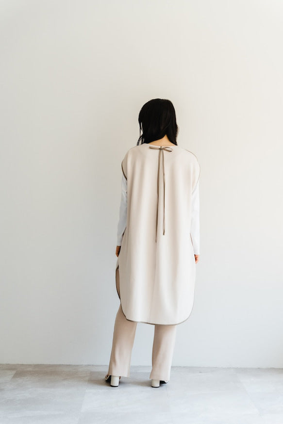 Piping gilet(Ecru)