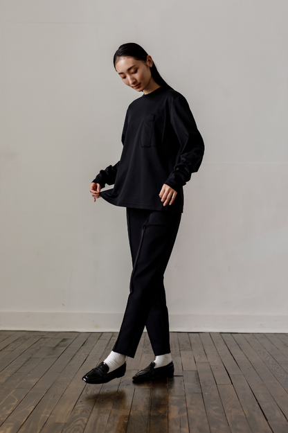 Smooth Pocket pullover（Black）
