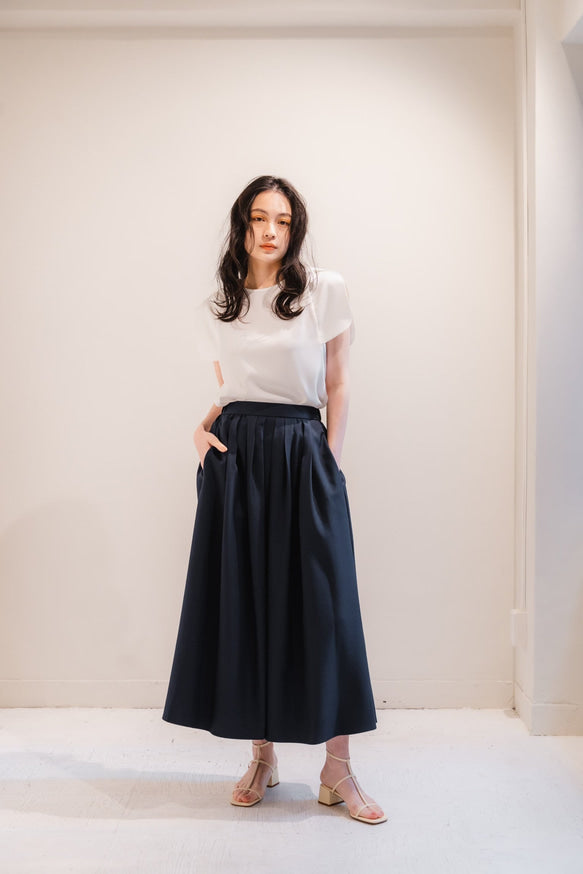 Sarasara skirt（Navy）