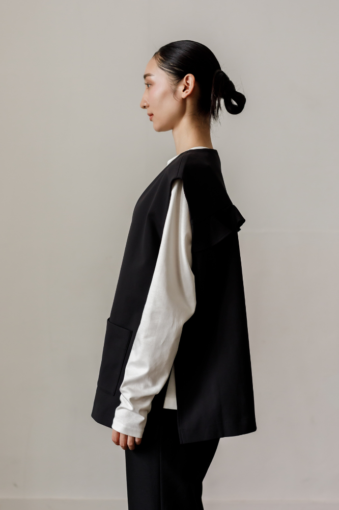 sai フリルベスト ブラック 新品タグ付★ Frill vest(Black) – sai