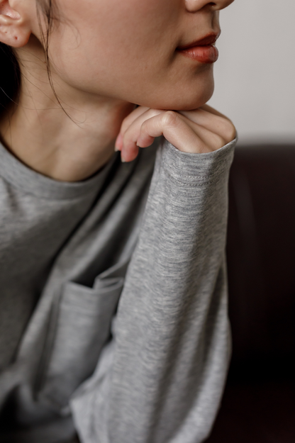 Smooth Pocket pullover（Gray）