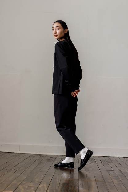 Smooth Pocket pullover（Black）