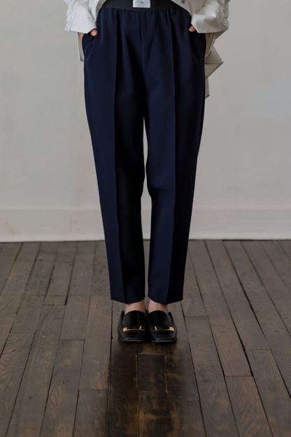 Pintuck Easy pants（Navy）