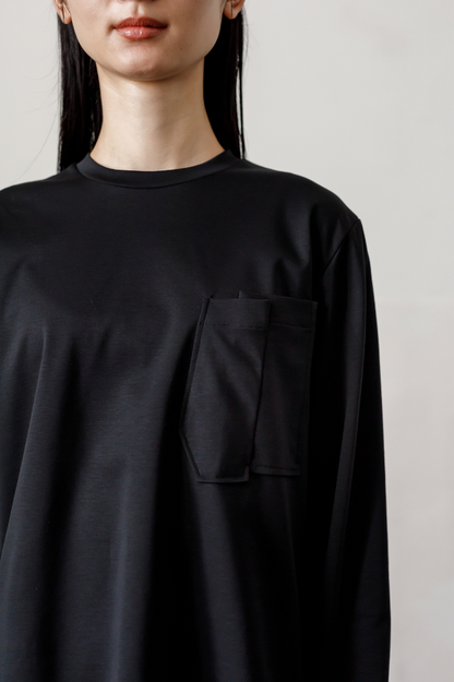 Smooth Pocket pullover（Black）