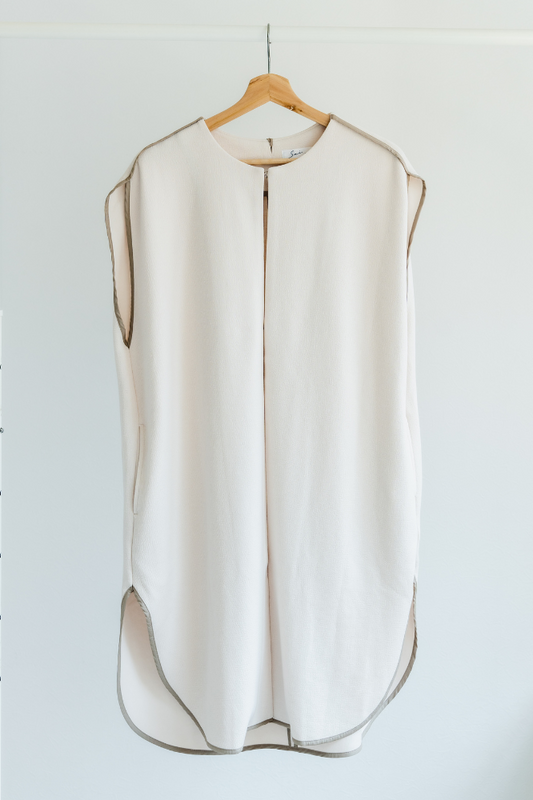 Piping gilet（Ecru）