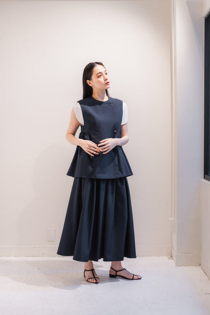 Sarasara skirt（Navy）