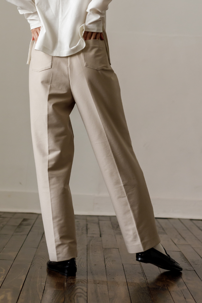 Handsome Straight pants（Beige）