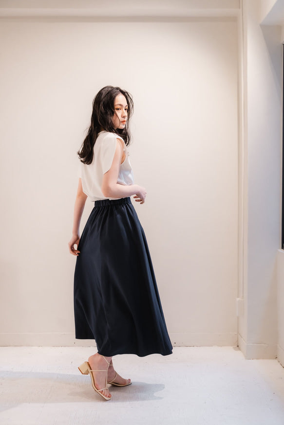 Sarasara skirt（Navy）