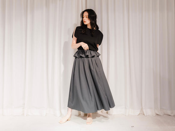 Tulip T-blouse （Black）