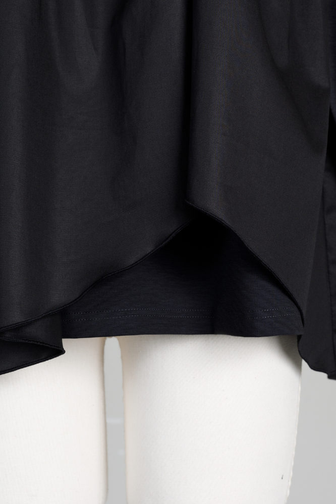 Satin Frill pullover（Black）